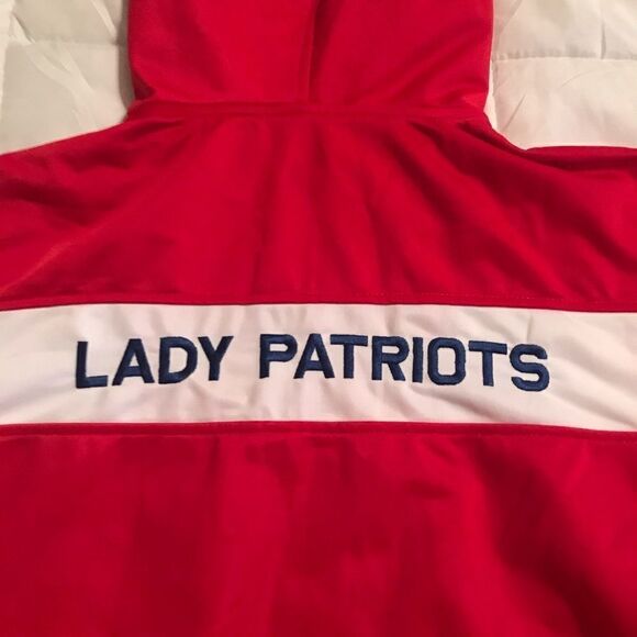 Badger Women Red|White Lady Patriots Track Jacket Sz M - Picture 7 of 8
